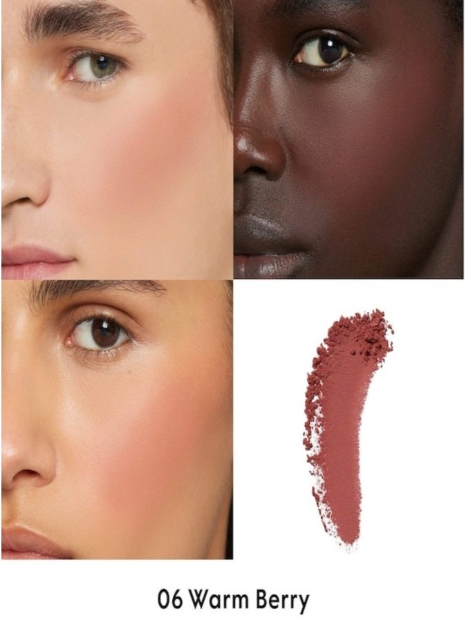 Gucci Luminous Matte Powder Blush 5.5g – 06 Warm Berry - true berry Long-Wear Luxury Cheek Color - Image 2